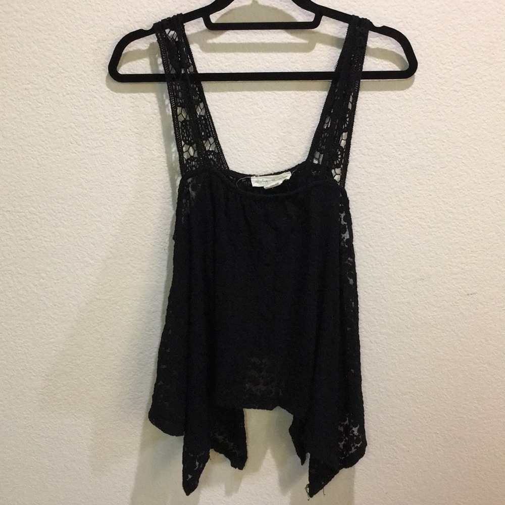 ❌SOLD❌Boho lacey black tank from UO - Picture 1 of 5